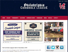 Tablet Screenshot of philadelphiacornholeleague.com